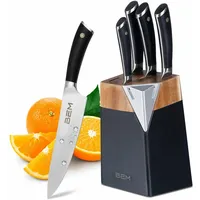 BEM Master Chef 6-tlg. Messerset Küchenmesser Set mit Messerblock