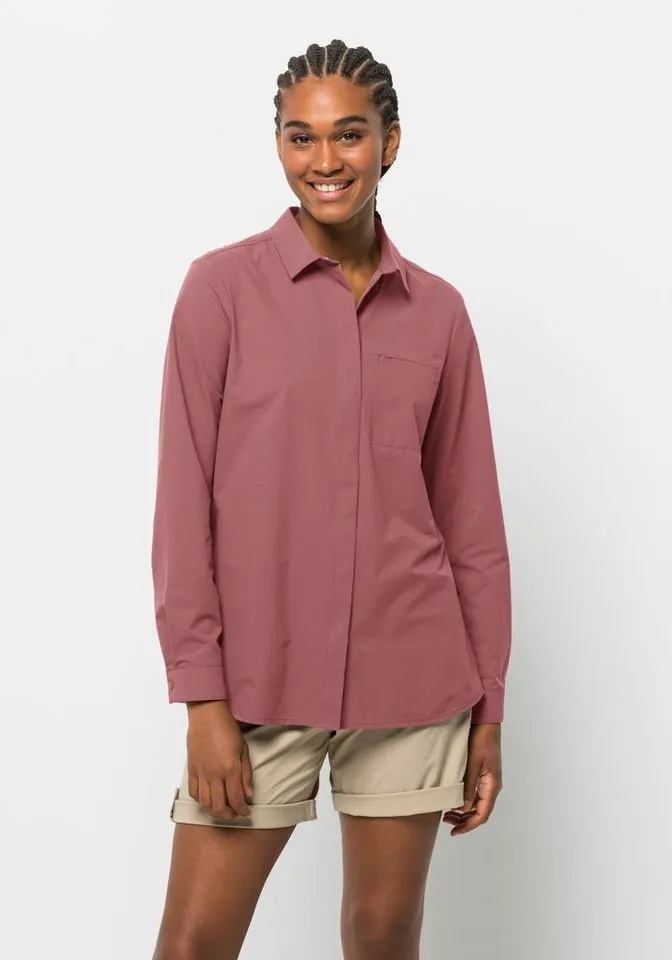 Jack Wolfskin Outdoorbluse LIGHT WANDER LS SHIRT W braun XS (34)