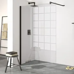 HÜPPE Design pure 4-Eck Walk-In Seitenwand fest 140 cm 8P1111092322, Duschkabinen, black edition