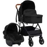 vidaXL 3-in-1 Kinderwagen anthrazit und schwarz