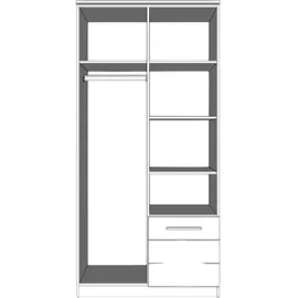 fabryka mebli idczak Drehtürenschrank Schantal 100 x 207 x 61 cm Braun