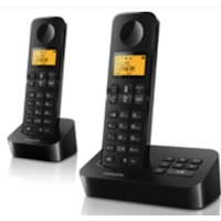 Philips Festnetztelefon D2652B/01 Dual - Haustelefon mit Anrufbeantworter - 1'6-