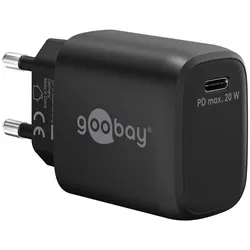 Goobay USB-CTM PD Schnellladegerät 20 W schwarz Netzteil