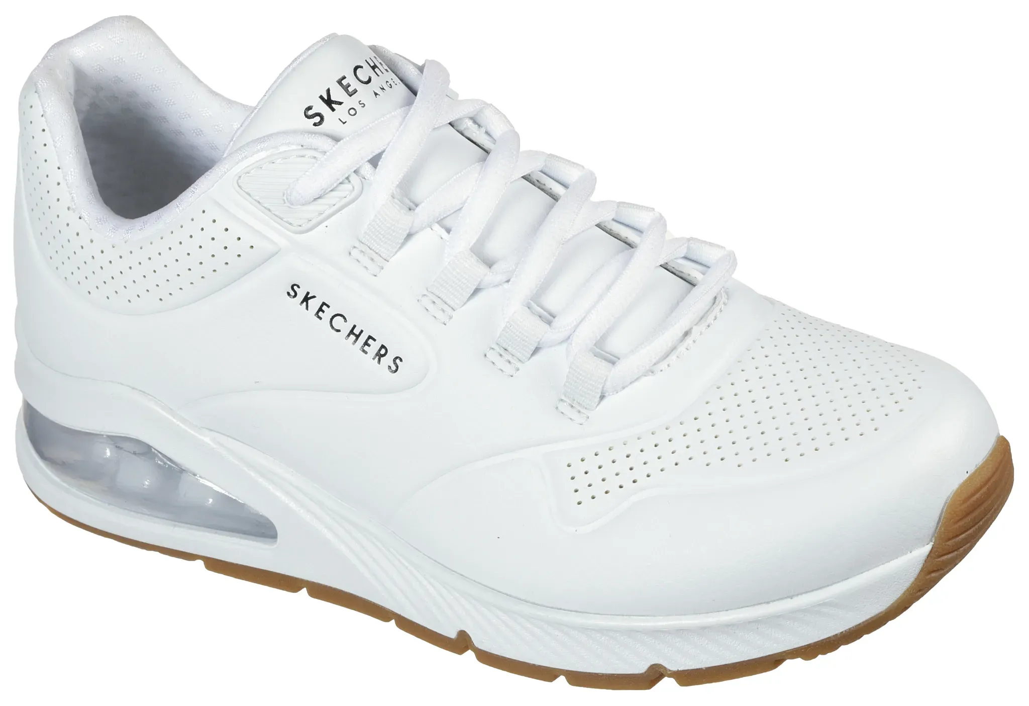 Sneaker SKECHERS "UNO 2-AIR AROUND YOU" Gr. 35, weiß Damen Schuhe mit Skech-Air Luftkammern, Freizeitschuh, Halbschuh, Schnürschuh