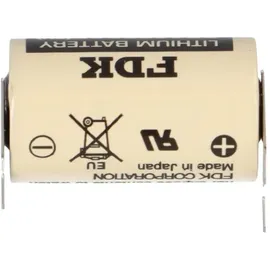 FDK (ehemals Sanyo) 4x FDK Lithium 3V Batterie CR 14250SE-FT1 1/2AA - Zelle 2/1 pin ++/- Rastermaß: 7,5mm