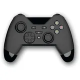 Gioteck WX4 - Kabelloser Bluetooth-Controller für Nintendo Switch - Kompakter Controller für Switch/Switch Lite/PC - Vibration - 12 Stunden Akkulaufzeit mit LED-Batteriestand - Farbe Schwarz