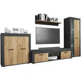 VCM 4 tlg Schrankwand Möbel Set Wohnwand Usilo XL
