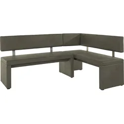 Eckbank HOME AFFAIRE "Charissa", grün (khakifarben (arizona 4421)), B:210cm H:90cm T:140cm, Massivholz, Holzwerkstoff, Sitzbänke, in 3 Größen, verschiedene Qualitäten