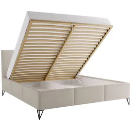 Mirjan24 Polsterbett Beige, Textil, Rechteckig, 140x200 cm, Schlafzimmer, Betten, Polsterbetten