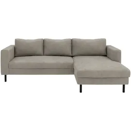 TRENDMANUFAKTUR Eckcouch Cord 2-Sitzer Grau