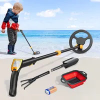 Metalldetektor Kinder, Sunowl Kinder Metalldetektor mit Verstellbarem Stiel, Hintergrundbeleuchtetem Display und Wasserdichter Suchspule, Hochempfindlicher Metalldetektor für Kinder zur Metallsuche