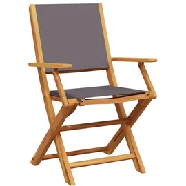 vidaXL 3-tlg. Bistro-Set Anthrazit Stoff und Massivholz