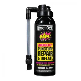 Muc-Off B.A.M! Pannenspray 125 ml - Reifendichtmittel für Tubeless- und Schlauchreifen, schnelle Abdichtung bei Löchern bis 4mm