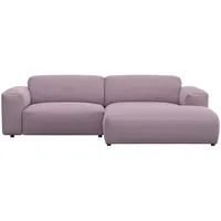 flexlux Ecksofa FLEXLUX "Lucera Chaislongue rechts oder links, L-Form, bequem", lila (soft lavender), B:257cm H:73cm T:171cm, 85% Polyester/15%Polyamide, Sofas, Ecksofa, modern & anschmiegsam, Kaltschaum, Stahl-Wellenunterfederung