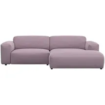 flexlux Ecksofa FLEXLUX "Lucera Chaislongue rechts oder links, L-Form, bequem", lila (soft lavender), B:257cm H:73cm T:171cm, 85% Polyester/15%Polyamide, Sofas, Ecksofa, modern & anschmiegsam, Kaltschaum, Stahl-Wellenunterfederung