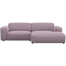 flexlux Ecksofa FLEXLUX "Lucera Chaislongue rechts oder links, L-Form, bequem", lila (soft lavender), B:257cm H:73cm T:171cm, 85% Polyester/15%Polyamide, Sofas, Ecksofa, modern & anschmiegsam, Kaltschaum, Stahl-Wellenunterfederung