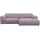 flexlux Ecksofa FLEXLUX "Lucera Chaislongue rechts oder links, L-Form, bequem", lila (soft lavender), B:257cm H:73cm T:171cm, 85% Polyester/15%Polyamide, Sofas, Ecksofa, modern & anschmiegsam, Kaltschaum, Stahl-Wellenunterfederung