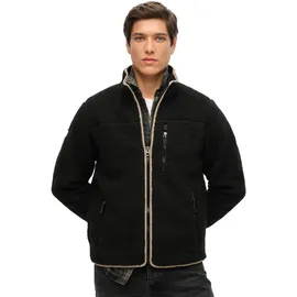 Superdry Fleecejacke Beige / Schwarz XL