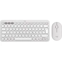 Logitech Pebble 2 Combo (DE, Kabellos), Tastatur, Weiss