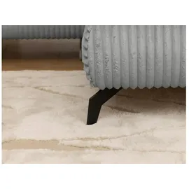 S-Style Ecksofa Cord 2-Sitzer Grau