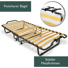 Beautissu Gästebett Klappbett Venetia 80 x 200 cm weiß