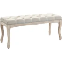 Homcom Polsterbank Vintage Beige 110 x 40 x 48 cm