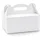 Partydeco Tortenschachtel mit Griff 19x14x9cm lebensmittelechte Faltschachteln Pappschachteln Torten Kuchen Geschenke Schachteln Tortenkartons Hochzeit Weiß