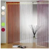 heimtexland Fadenvorhang Türvorhang Fadengardine Raumteiler Fadenstores (1 St), Stangendurchzug, halbtransparent, gewirkte Fäden, Vorhang kürzbar - in Form zuschneidbar - Insektenschutz rot 148 cm x 245 cm