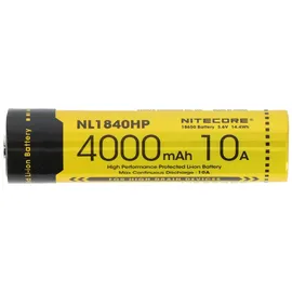 Nitecore 18650 Li-Ion Akku, NL1840HP, 4000mAh, mit Schutzschaltung