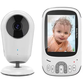 Boifun Video-Babyphone 3,2 Zoll Baby Monitor Babyphone mit Kamera 720p, Zwei-Wege-Audio VOX-Modus Nachtsicht, emperaturüberwachung Schlaflied Wecker, Babyfon mit Kamera ideal für Eltern weiß