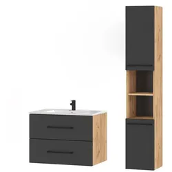 Badmöbel Set LUX OHNE Waschbecken mit Hochschrank
