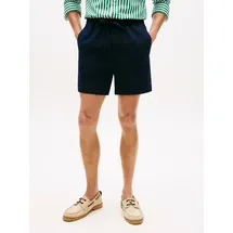 Tommy Hilfiger Shorts TOMMY HILFIGER "DOVER POPLIN", Herren, Gr. 33, N-Gr, desert sky, Web, Obermaterial: 98% Baumwolle, 2% Elasthan, regular fit kniefrei, Hosen Shorts, aus Paper-Touch-Baumwolle, elastischer Bund