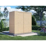 Bikebox Geräteschrank Fiete 1 18 mm natur Fahrradgarage Fahrradbox Holz
