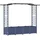 vidaXL Hochbeet mit Rankgitter und Dach 204 x 40 x 141 cm Grau