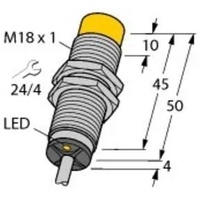 Turck Sensor nicht bündig NPN, Schließer NI12U-EM18-AN6X