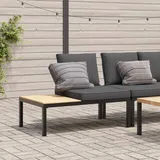 vidaXL Gartenbank mit Kissen Schwarz Aluminium