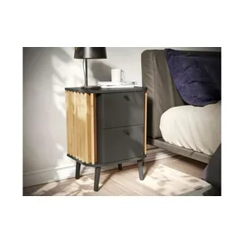xonox.home Nachtschrank Pure 45 x 60 x 33 cm Grau/Eiche