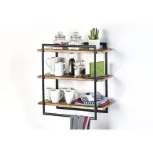 Kobolo Wandregal 61 x 22 x 60 cm Braun
