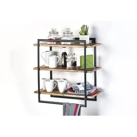 Kobolo Wandregal 61 x 22 x 60 cm Braun