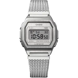 Casio A1000MA-7EF Vintage Iconic Damenuhr Silberfarben