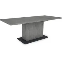 byLIVING Tisch mit Auszug ATHEN in Beton-Optik / 160-200 x 90, H 75 cm | Gr.: onesize