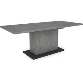 byLIVING Tisch mit Auszug ATHEN in Beton-Optik / 160-200 x 90, H 75 cm | Gr.: onesize