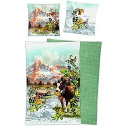 Irisette Bettwäsche Alpenglück 135 x 200 cm Satin Bunt