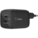Belkin BoostCharge Pro USB-C-GaN-Ladegerät mit zwei Anschlüssen und PPS (65W) schwarz (WCH013vfBK)