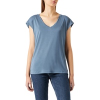 Vero Moda Damen T-Shirt Basic V-Neck Top Oberteil Tief Angesetzte Schultern VMFILLI