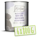 MjAMjAM DUO 800 Gramm Katzennassfutter 6 x 800 Gramm Hühnchen & Kaninchen mit Kürbis