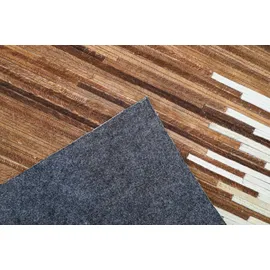Myflair HIDE HARMONY Fellteppich 80 x 150 cm Braun/Weiß