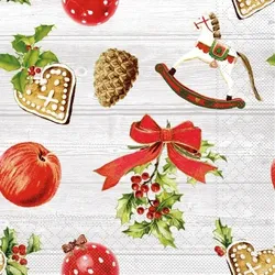Mank Serviette Tissue Advent, 33 x 33 cm, 100 Stück - Weihnachten Christmas Adventskranz