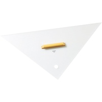 ARISTO Anlegedreieck 32,5 cm, Holzgriff, glasklares Plexiglas, für Navigation