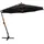 vidaXL Ampelschirm mit Mast 3,5 x 2,9 m Massivholz Tanne schwarz 313772